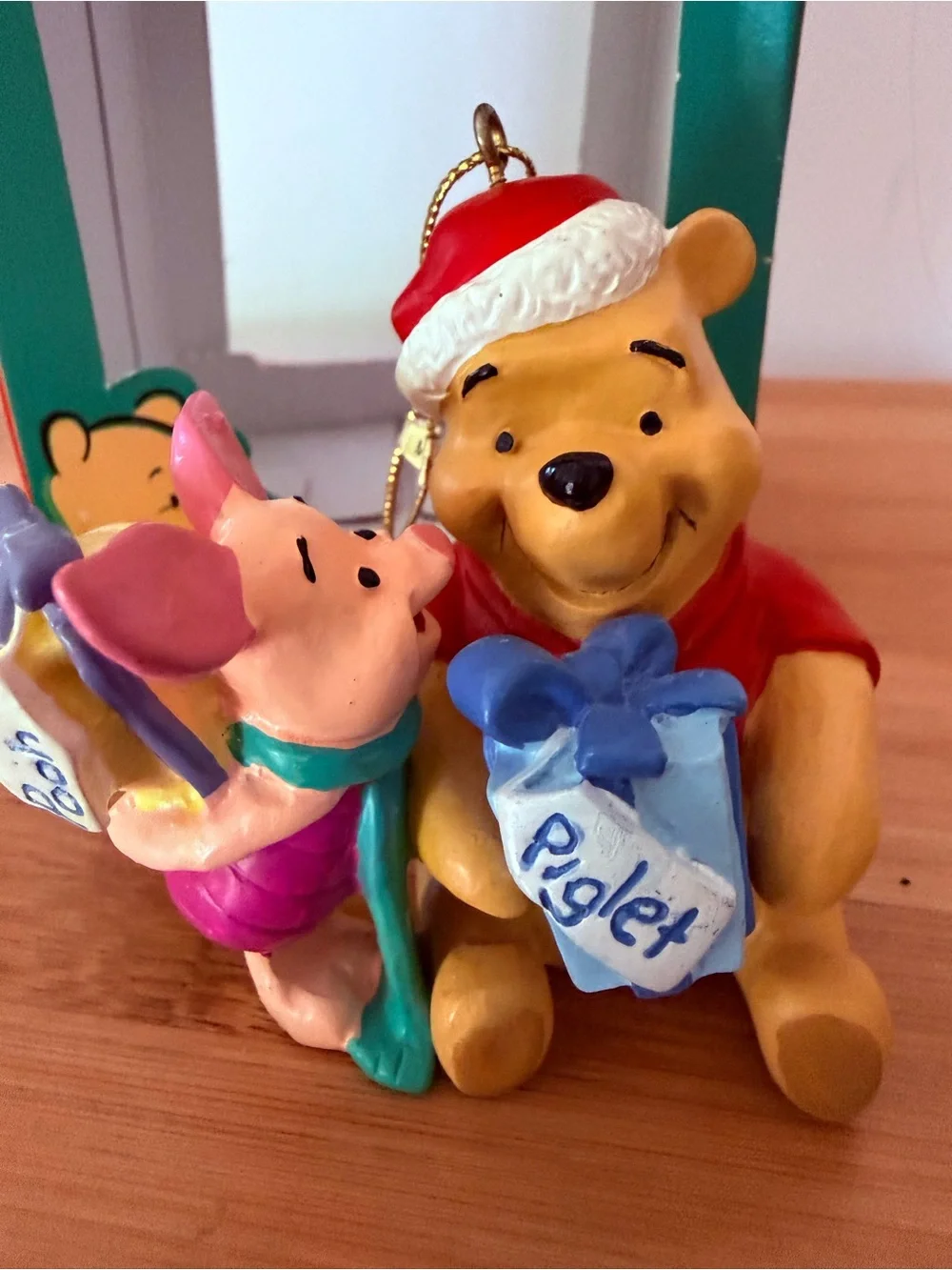 Vintage Disney Pooh & Piglet Christmas Ornament - Holiday Collectible!